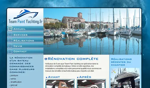Team paint yachting N12A Webdesigner Freelance NICE