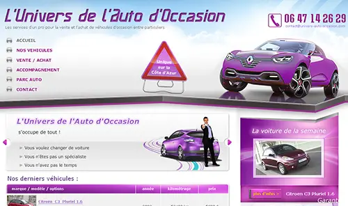 L'Univaire de l'Auto d'Occasion N12A Webdesigner Freelance NICE